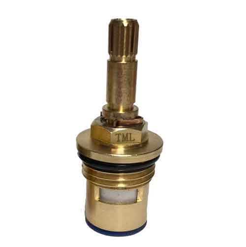Quarter turn ceramic disk tap valve innard universal 18 spline